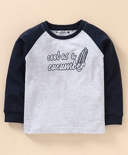 Off-White Raglan Sleeve T-Shirt With Cucumber Print