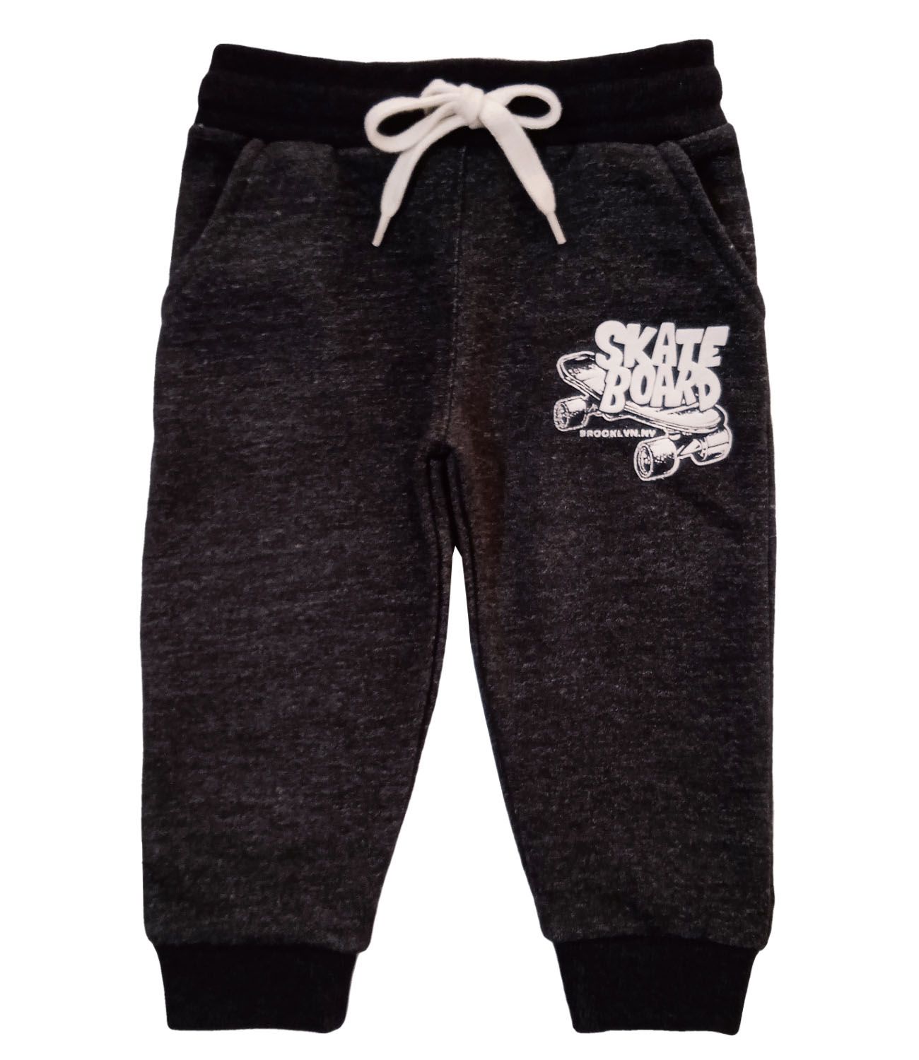 Unisex Lounge Pant  With Skateboard Print - Charcoal Grey