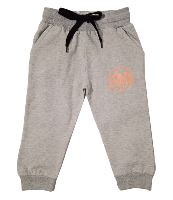 Unisex Lounge Pant With Adventure Print - Light Grey