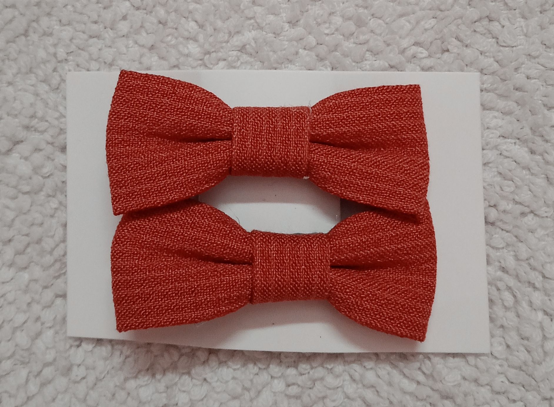 Ribbon Knot Shaped Hair Clip - Red
