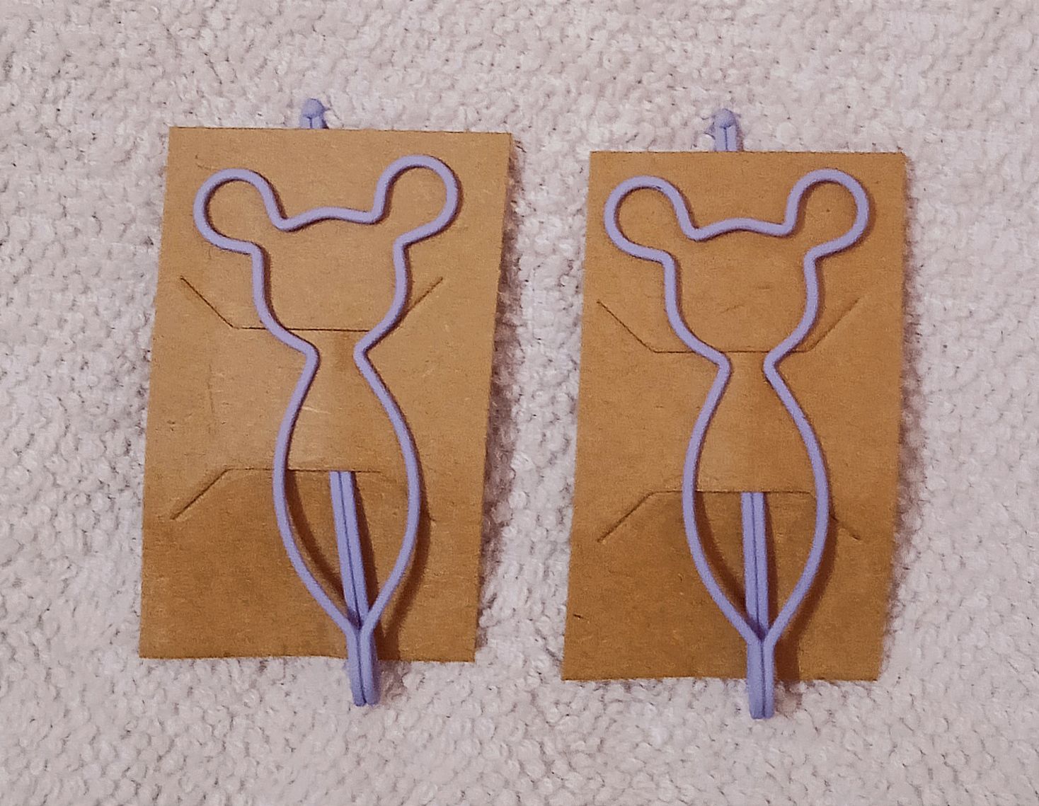 Mickey Shaped Hair Clip - Violet