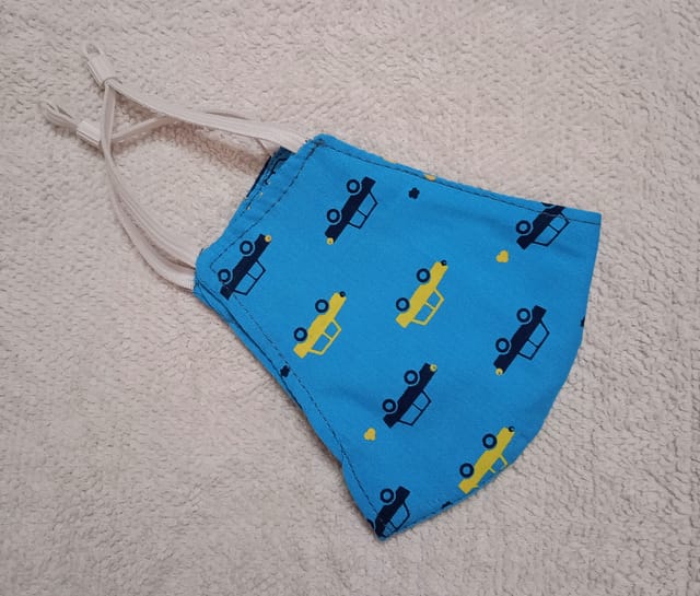 Kids Mask with Adjustable Elastic - Water Blue