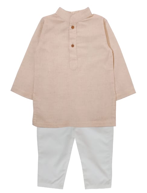 Snowflakes Boys Kurta Pyjama Set - Off White