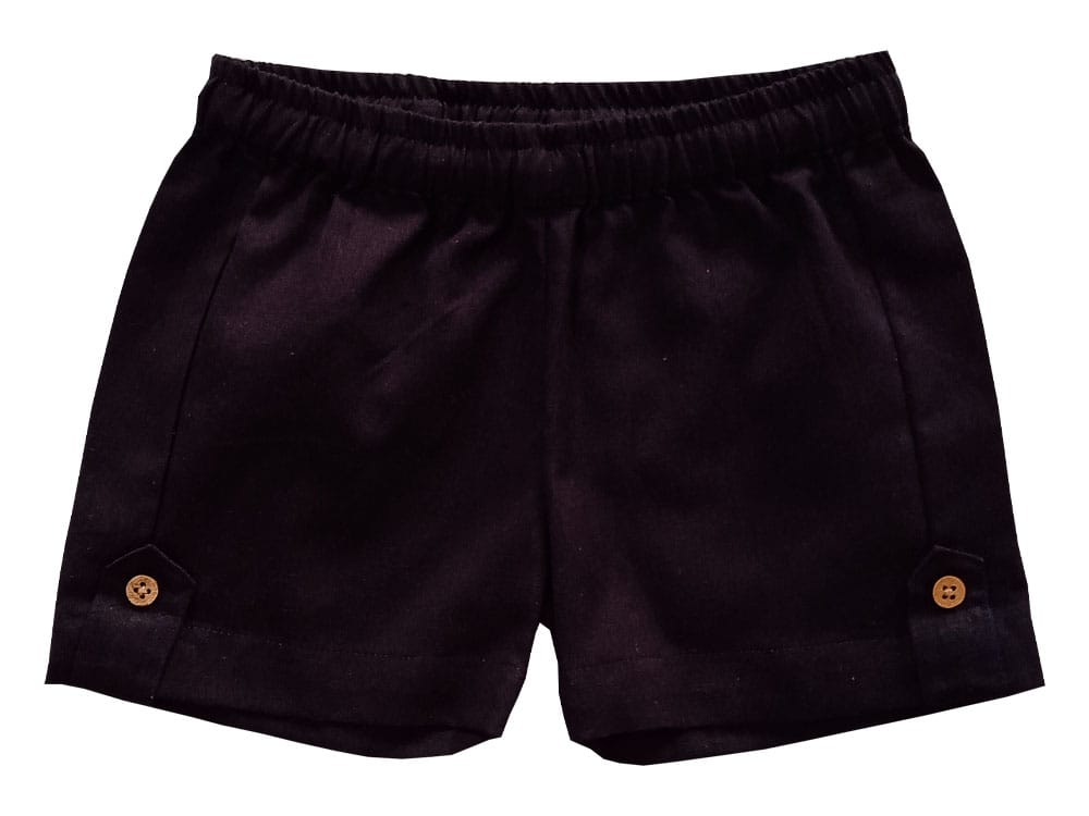 Snowflakes Cotton Shorts - Navy Blue