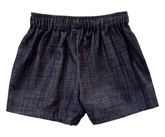 Snowflakes Girls Solid Denim Skort  - Grey