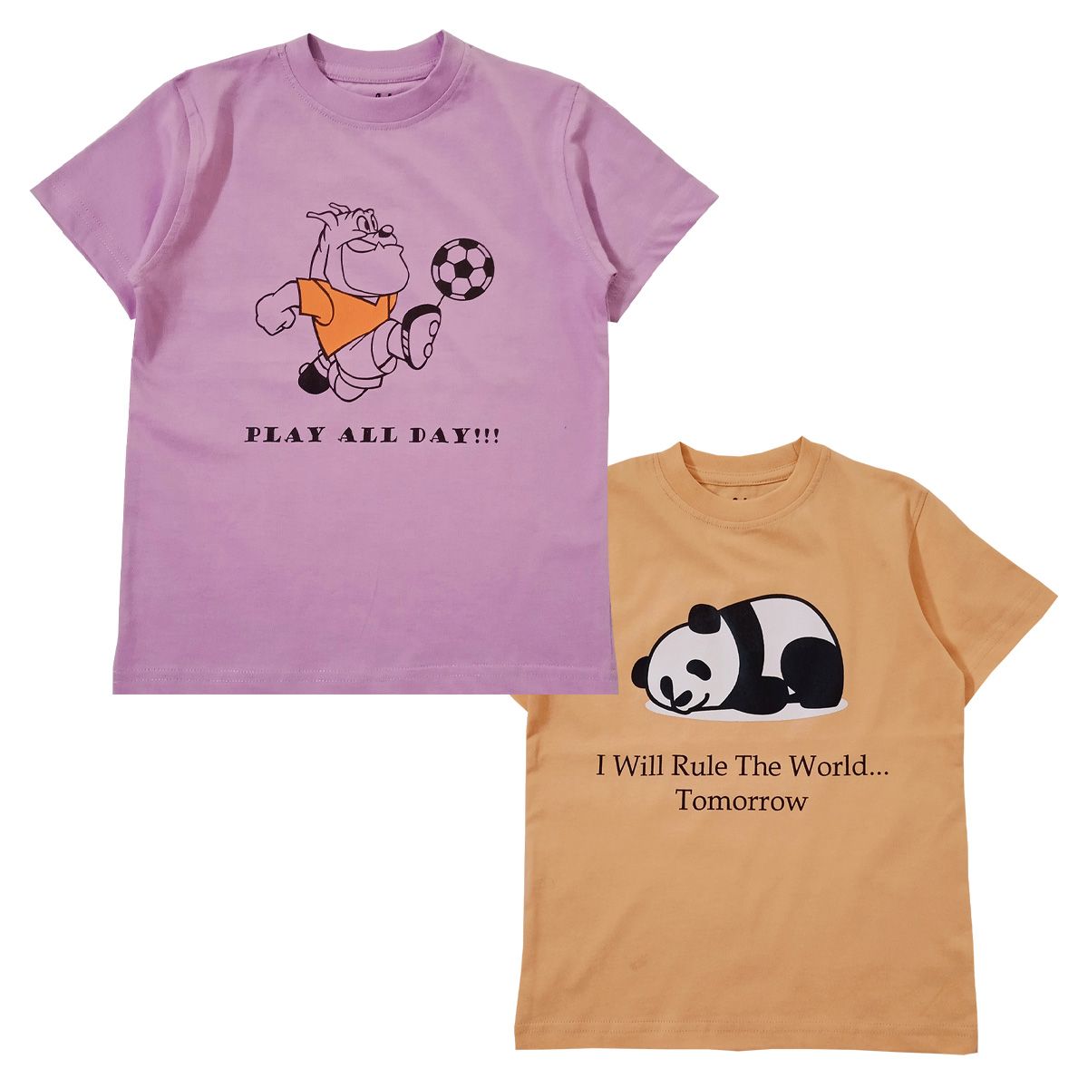 Snowflakes Boys Half Sleeve Cotton Printed T-shirt Combo ( Pack of 2) - Lavender &  Peach