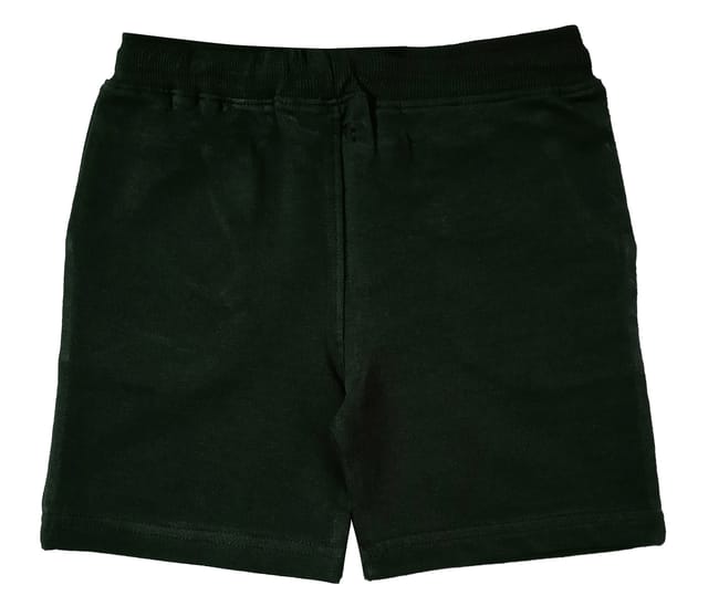 Snowflakes Boys  Shorts With Explorer Mountain Print - Bottle Green