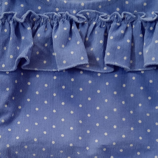 Snowflakes  Infant Wear Onesie With Polka Dot Print - Blue