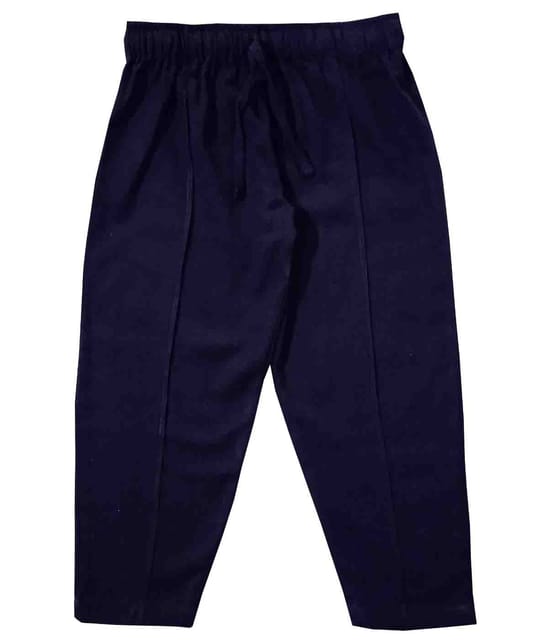 Snowflakes Unisex Cotton Trousers - Navy Blue