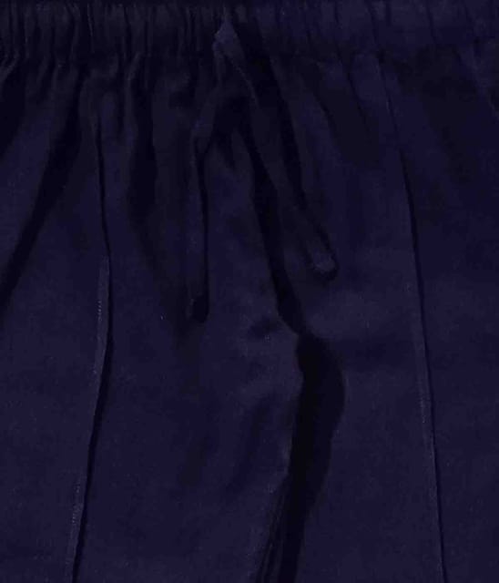 Snowflakes Unisex Cotton Trousers - Navy Blue