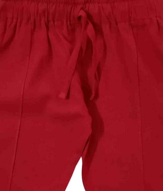 Snowflakes Unisex Cotton Trousers - Maroon