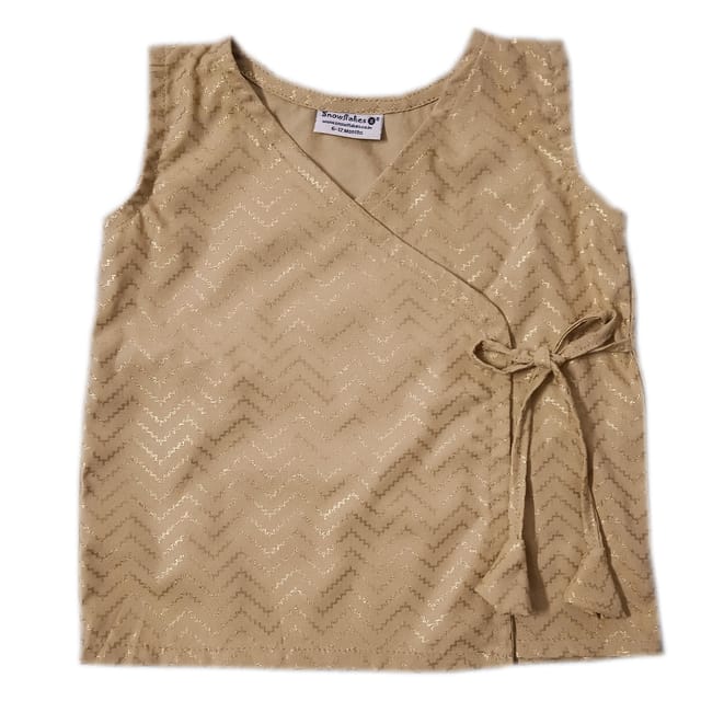 Snowflakes Unisex Infant Jabla Top With Harem Pant Set - Beige & Navy Blue