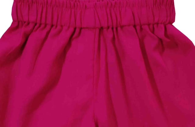 Snowflakes Girls Cotton Shorts - Pink