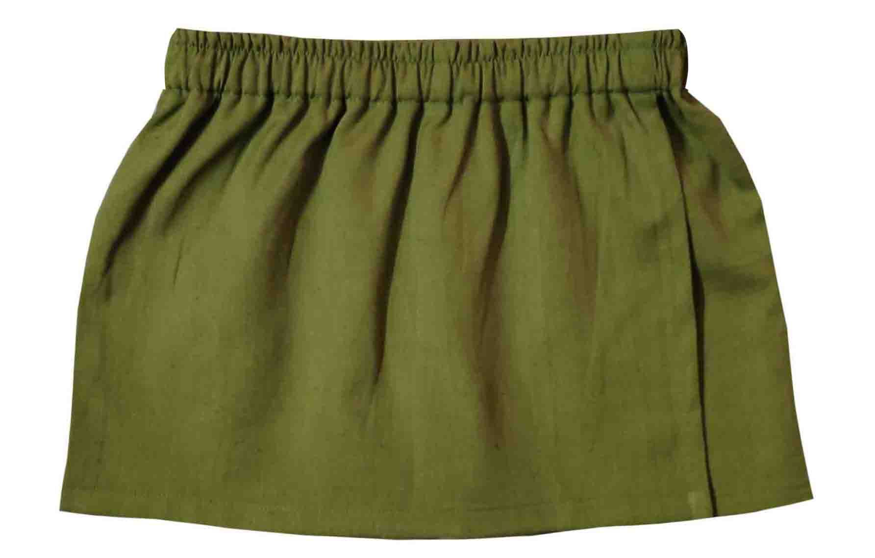 Snowflakes Girls' Cotton Skorts - Light Green