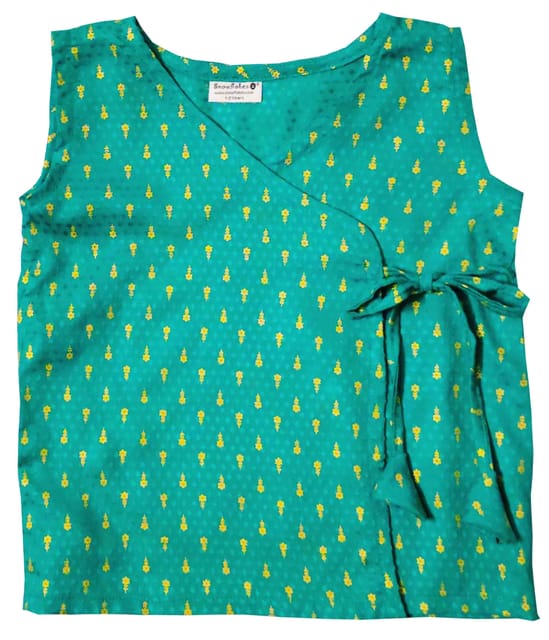 Snowflakes Unisex Infant Jabla Top With Harem Pant Set -  Green & Yellow