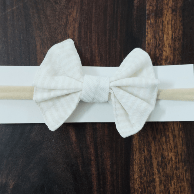 Handmade Headbow - White