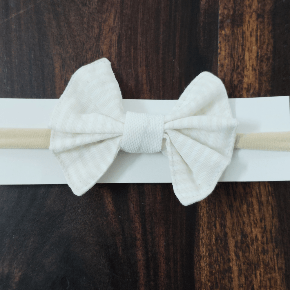 Handmade Headbow - White