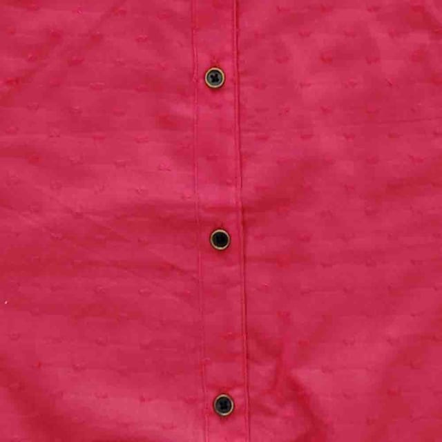 Snowflakes Girls Sleeveless Shirt With Dots Prints - Red