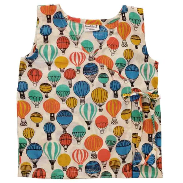Snowflakes Unisex Infant Cotton Jabla Tops - White & Yellow