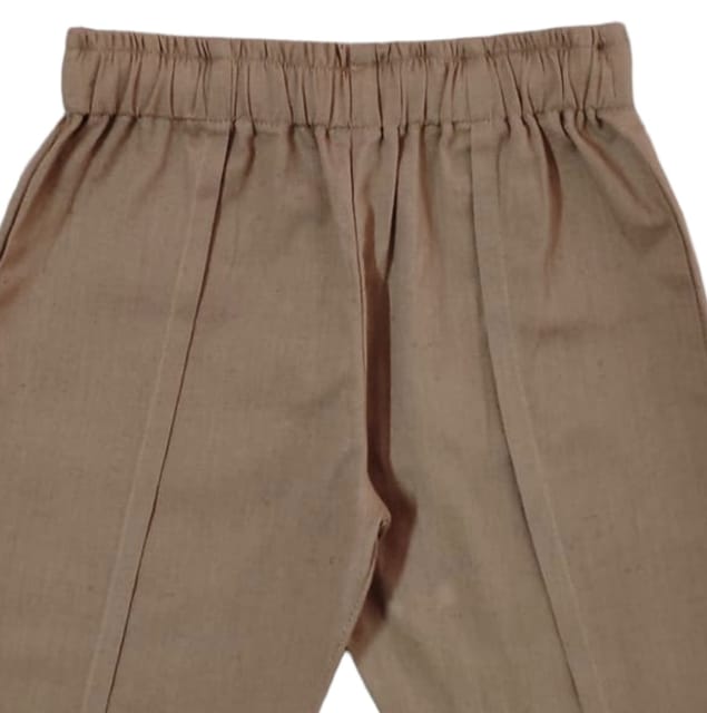 Snowflakes Unisex Cotton Trousers - Khaki