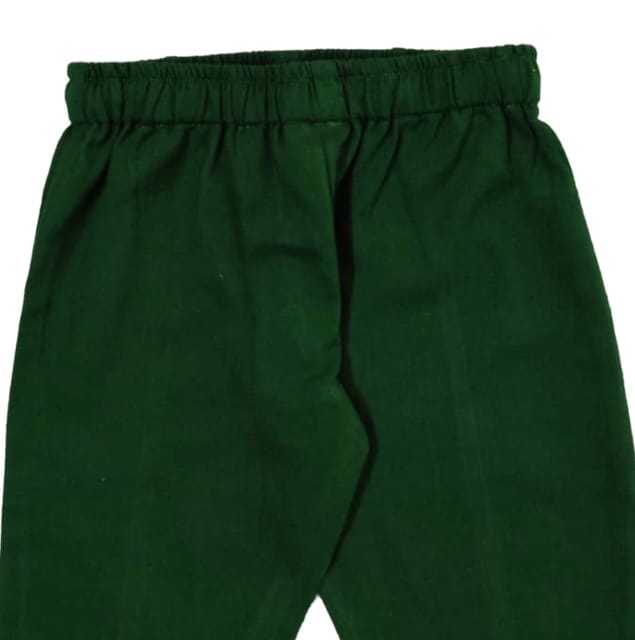 Snowflakes Unisex Cotton Trousers - Green