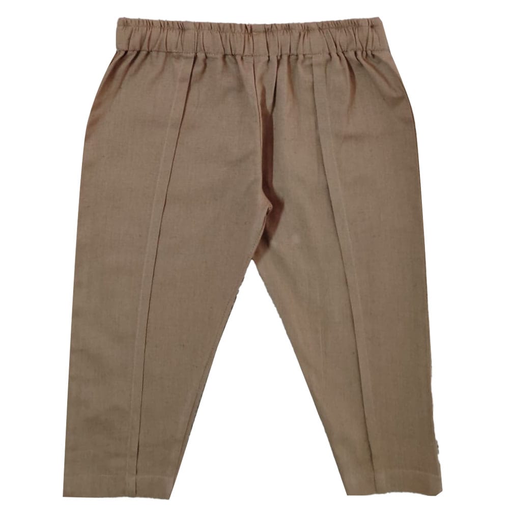 Snowflakes Unisex Cotton Trousers - Khaki