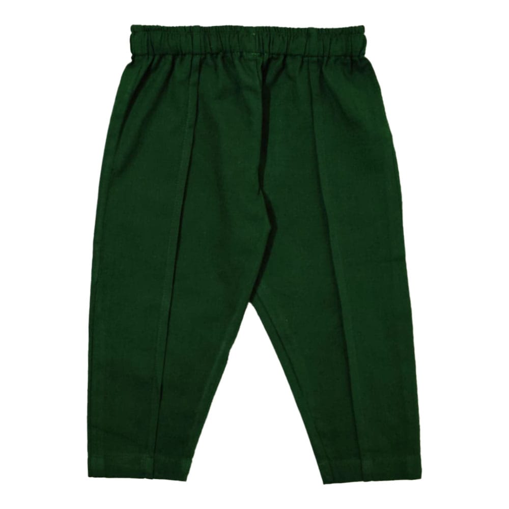 Snowflakes Unisex Cotton Trousers - Green