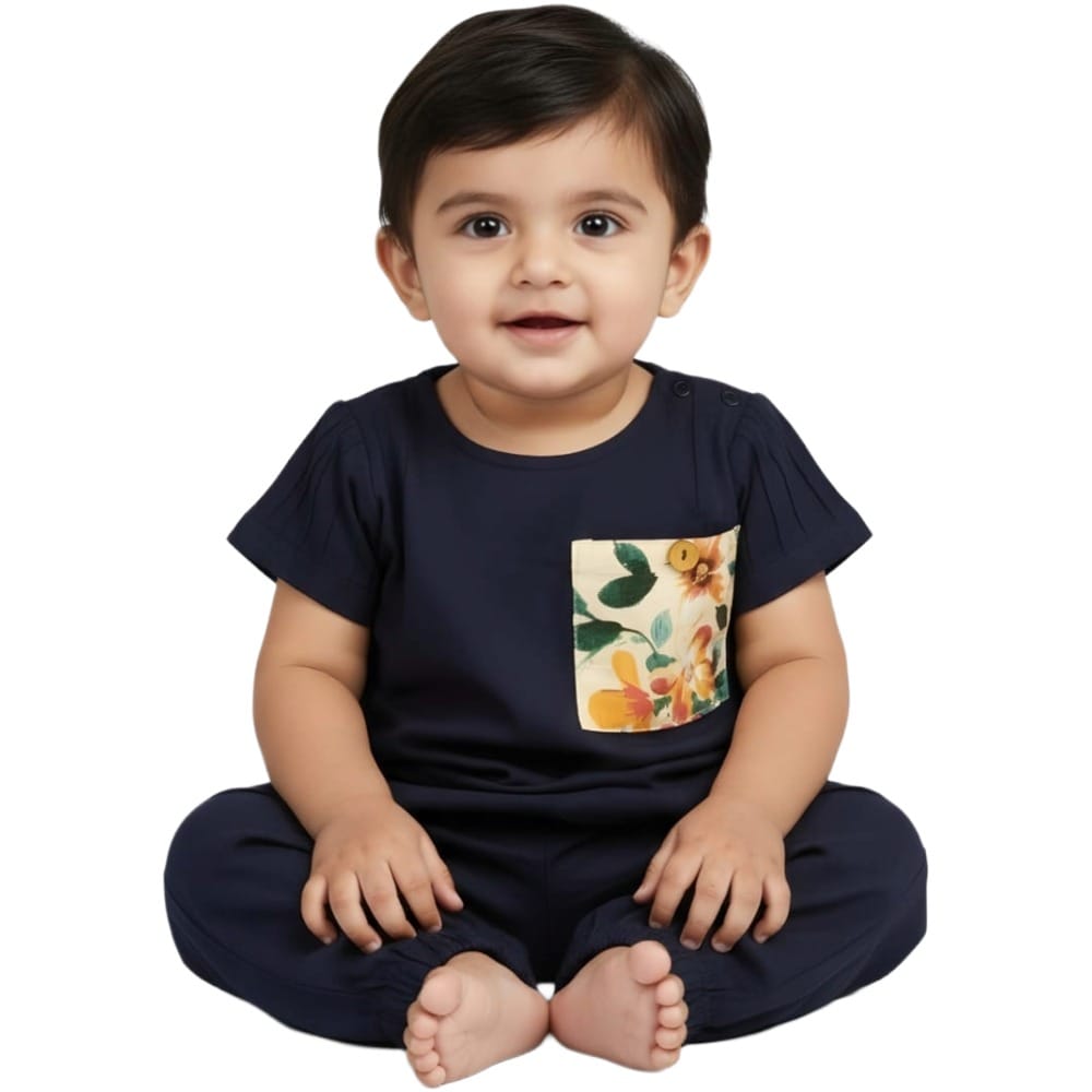 Snowflakes Unisex Infant Jabla Top With Pant Set - Blue