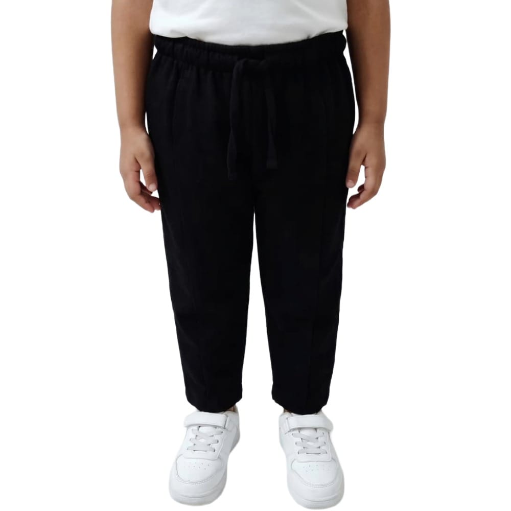 Snowflakes Unisex Cotton Trousers - Black