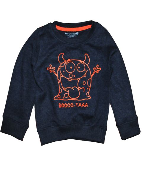 Blue Sweatshirt With Monster Print