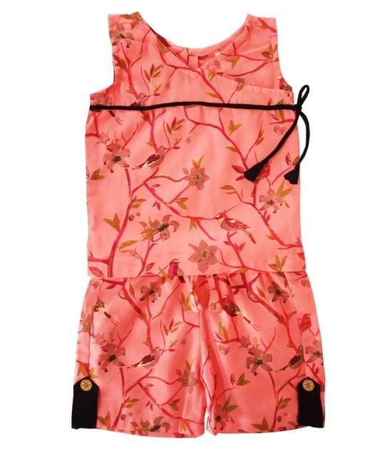 Pink Sleeveless Top & Shorts